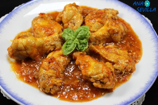 Alitas de pollo con tomate Thermomix